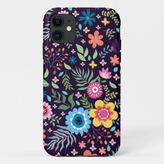 Funda De Case-Mate Para iPhone Patrón de flor (Reverso)