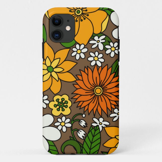 Funda De Case-Mate Para iPhone Patrón de flor (Reverso)