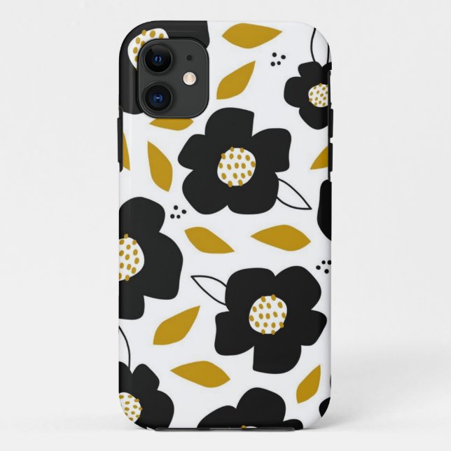 Funda De Case-Mate Para iPhone Patrón de flor (Reverso)
