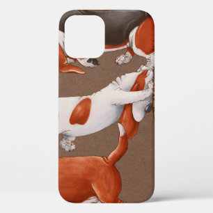 Funda Para iPhone 12 patrón de flor blanca lindo diseño ilustracion vin