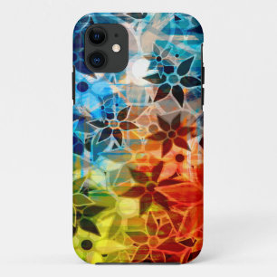 Funda Para iPhone 11 Patrón de flor de arte abstracto #4