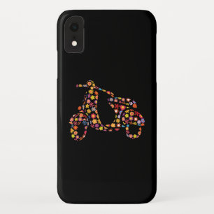 Funda Para iPhone XR Patrón de Flor de Moto Scooter
