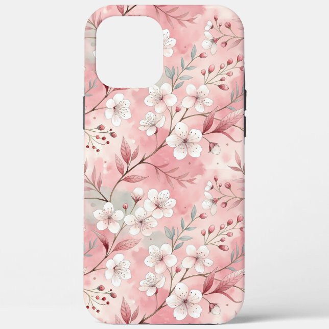 Funda De Case-Mate Para iPhone Patrón de Flor de Sakura Rosa  (Reverso )