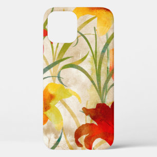 Funda Para iPhone 12 Patrón de flor de tulipán de flor silvestre en una