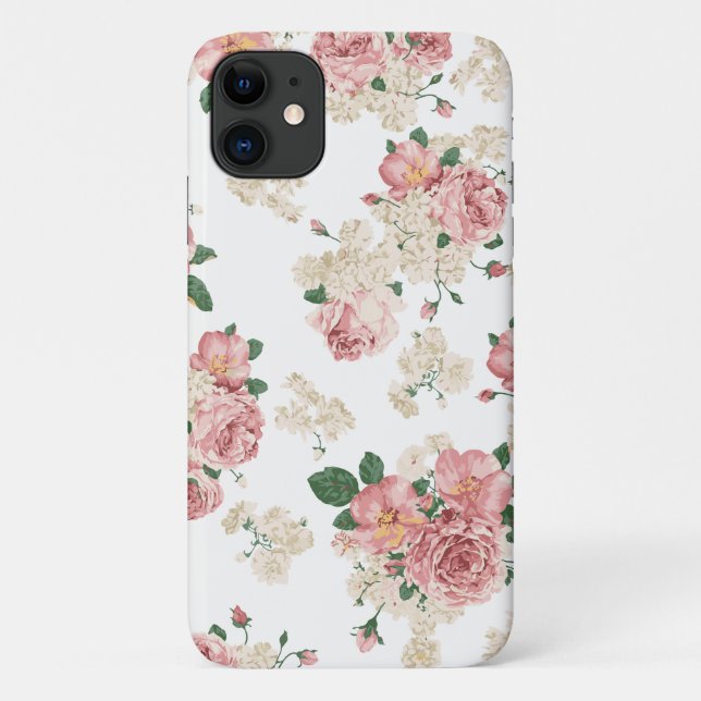 Funda De Case-Mate Para iPhone Patrón de Flor Elegante (Reverso)