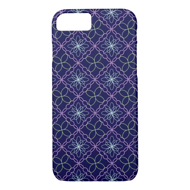Funda De Case-Mate Para iPhone patrón de flor giratoria gráfico (Reverso)