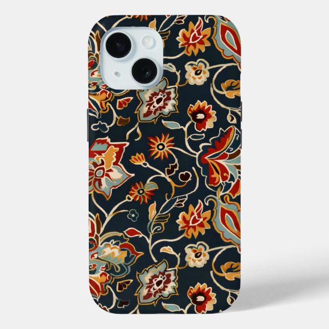 Funda De Case-Mate Para iPhone Patrón de flor oriental (Reverso )