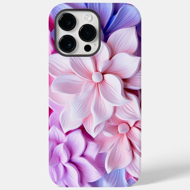 Funda De Case-Mate Para iPhone Patrón de flor Pastel 3D (Reverso )
