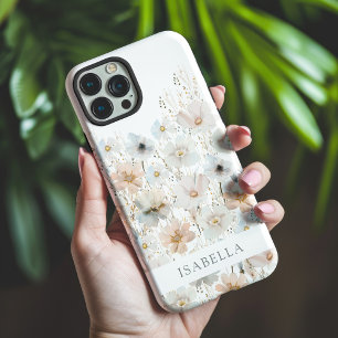 Funda Para iPhone 15 Pro Max Patrón de Flor Silvestre Personalizado