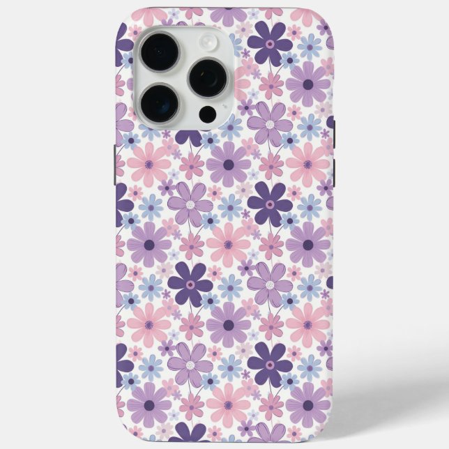 Funda De Case-Mate Para iPhone Patrón de Flor Y2K (Reverso )