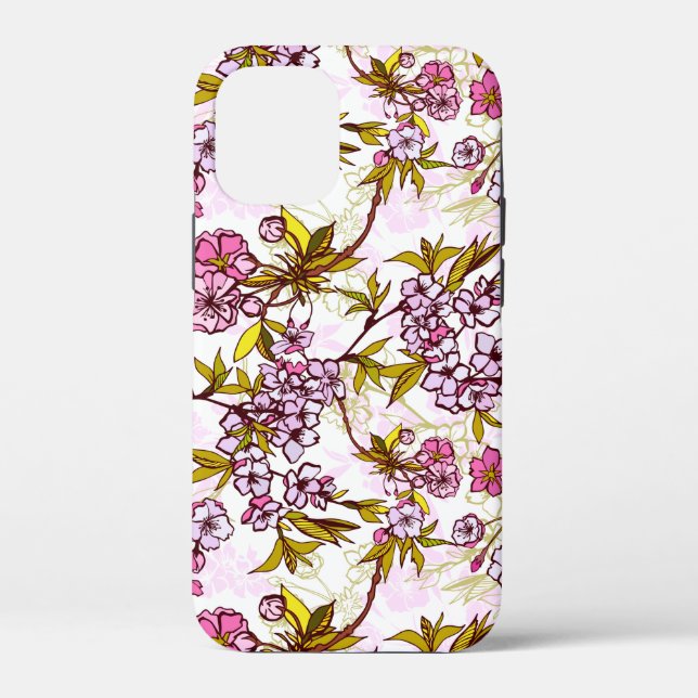 Funda De Case-Mate Para iPhone Patrón de florecimiento del cerezo  (Reverso )