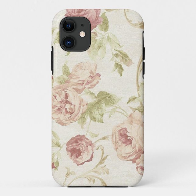 Funda De Case-Mate Para iPhone Patrón de flores (Reverso)