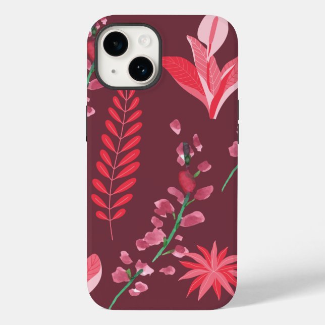 Funda De Case-Mate Para iPhone Patrón de flores. (Reverso )