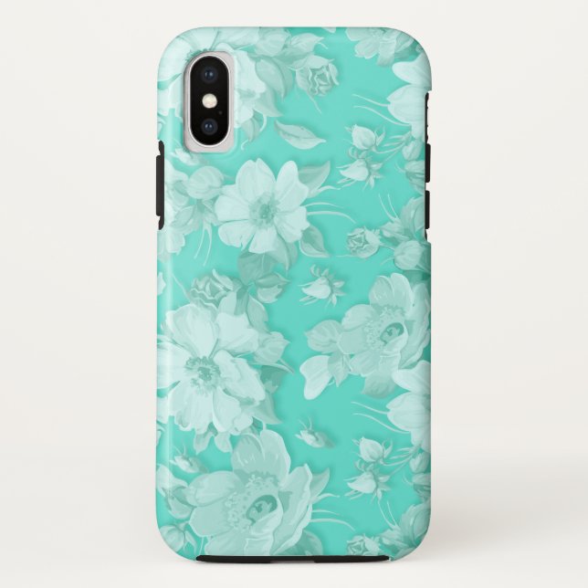 Funda De Case-Mate Para iPhone Patrón de flores (Reverso)