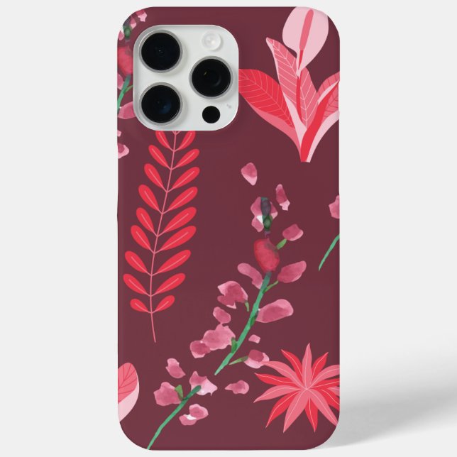 Funda De Case-Mate Para iPhone Patrón de flores. (Reverso )