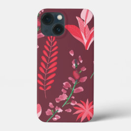 Funda Para iPhone 13 Mini Patrón de flores.