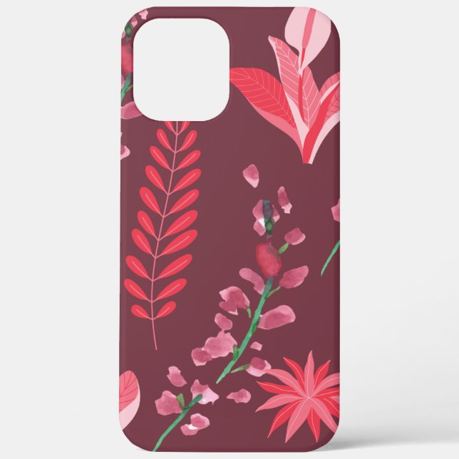 Funda De Case-Mate Para iPhone Patrón de flores (Reverso )