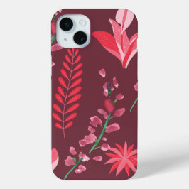 Funda Para iPhone 15 Mini Patrón de flores.