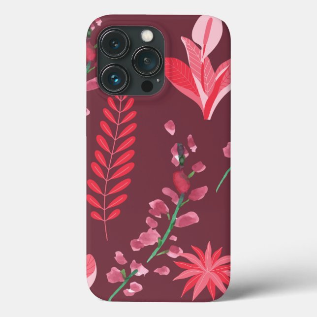 Funda De Case-Mate Para iPhone Patrón de flores. (Reverso )