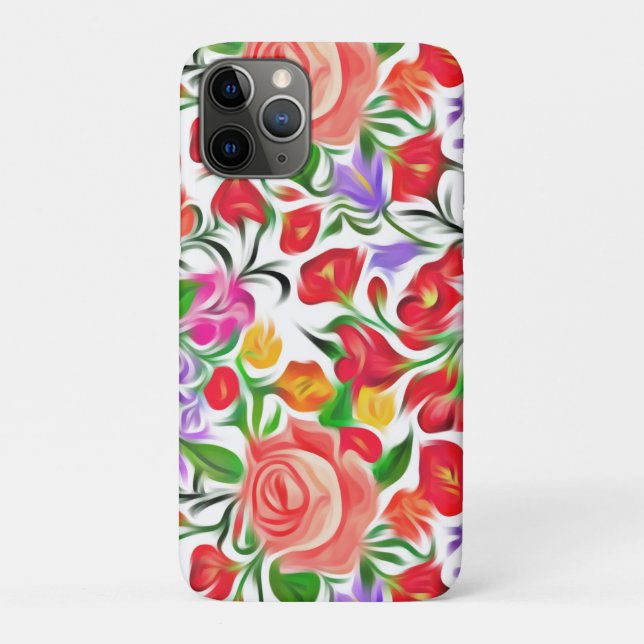 Funda De Case-Mate Para iPhone patrón de flores (Reverso)