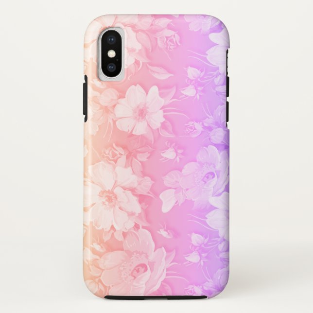Funda De Case-Mate Para iPhone Patrón de flores (Reverso)