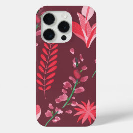 Funda Para iPhone 15 Pro Patrón de flores.