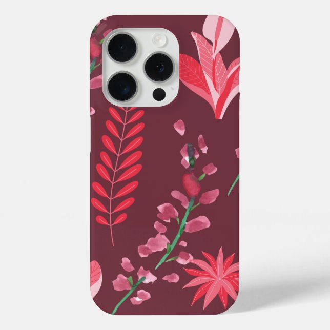 Funda De Case-Mate Para iPhone Patrón de flores. (Reverso )