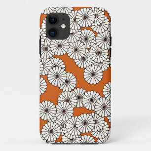 Funda Para iPhone 11 Patrón de flores Art Deco - crema en óxido