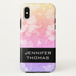 Funda Para iPhone XS Patrón de flores coloridas