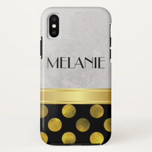 Funda Para iPhone X Patrón de flores con lunares
