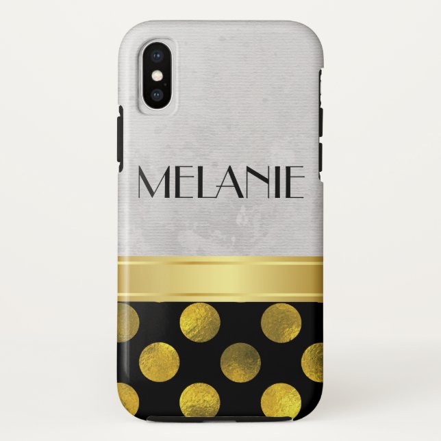 Funda De Case-Mate Para iPhone Patrón de flores con lunares (Reverso)