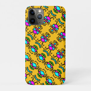 Funda Para iPhone 11 Pro Patrón de flores de bicho de perro