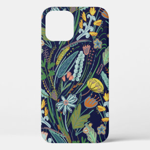 Funda Para iPhone 12 Patrón de flores de campo