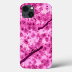 Funda Para iPhone 13 Patrón de flores de cerezo acuarela