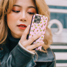 Funda Para iPhone 13 Pro Max Patrón de flores de color estilizado sobre fondo r