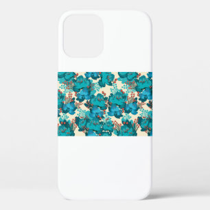Funda Para iPhone 12 Patrón de flores de cosecha