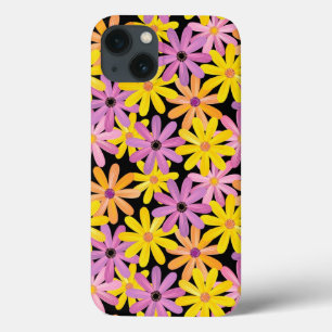 Funda Para iPhone 13 Patrón de flores de Gerbera, fondo