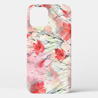 Funda Para iPhone 12 Patrón de flores de hierbas de plantas acuáticas