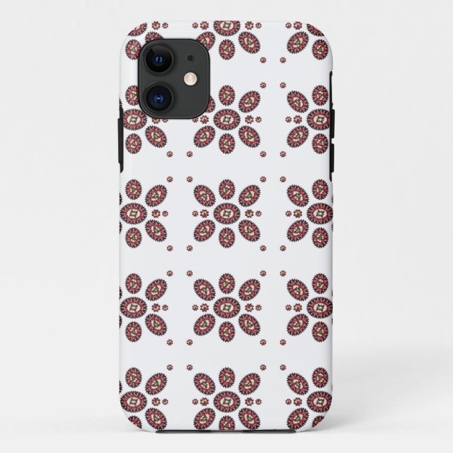 Funda De Case-Mate Para iPhone Patrón de flores de Mandala (Reverso)