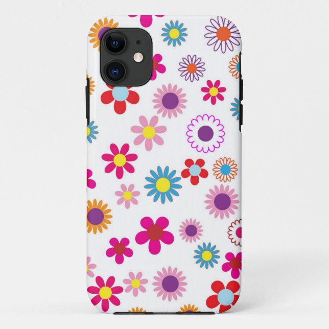 Funda De Case-Mate Para iPhone Patrón de flores de margarita (Reverso)
