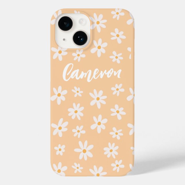 Funda De Case-Mate Para iPhone Patrón de flores de margarita (Reverso )