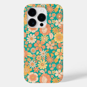Funda Para iPhone 14 Pro De Case-Mate patrón de flores de primavera rosadas y naranjas