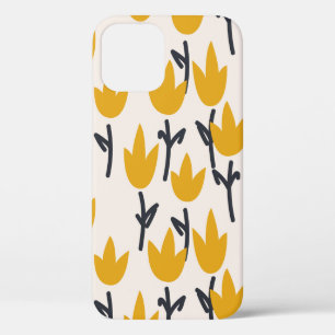 Funda Para iPhone 12 Patrón de flores de tulipano simple