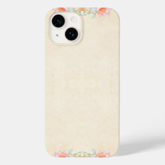 Funda De Case-Mate Para iPhone Patrón de flores elegante (Reverso )