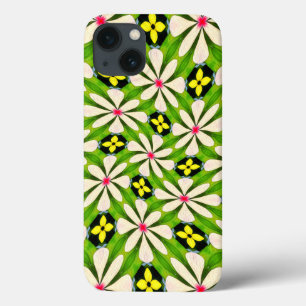 Funda Para iPhone 13 Patrón de flores estéticas