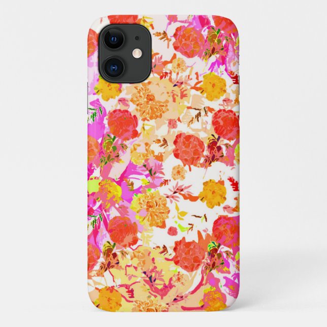 Funda De Case-Mate Para iPhone patrón de flores femeninas lindas (Reverso)