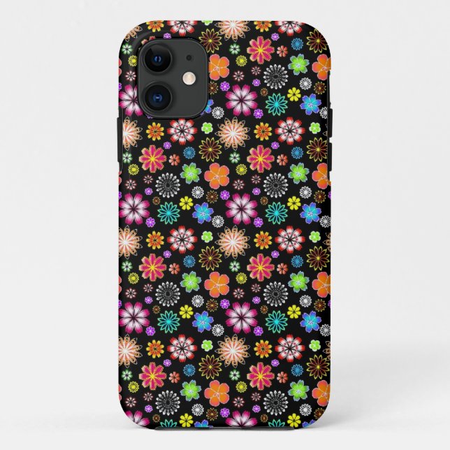 Funda De Case-Mate Para iPhone Patrón de flores lindas (Reverso)