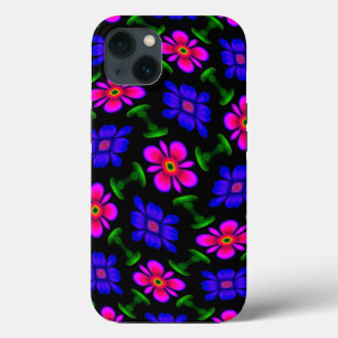 Funda Para iPhone 13 Patrón de flores rosas adorables