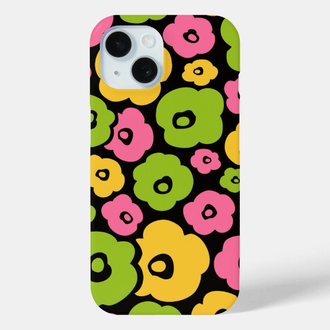 Funda De Case-Mate Para iPhone Patrón de flores silvestres (Reverso )