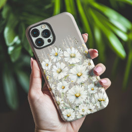 Funda Para iPhone 15 Pro Max Patrón de flores silvestres en Beige